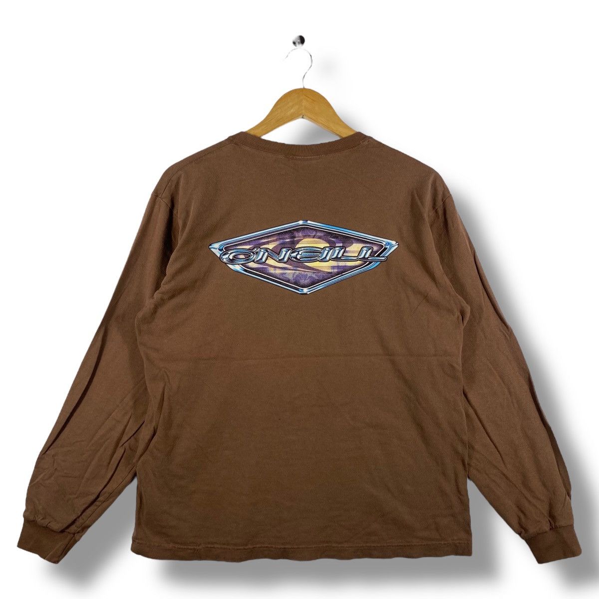 O'Neill Vintage 90's O'NEILL Logo Longsleeve Surf Skate Tee Shirt Size US M / EU 48-50 / 2 - 1 Thumbnail