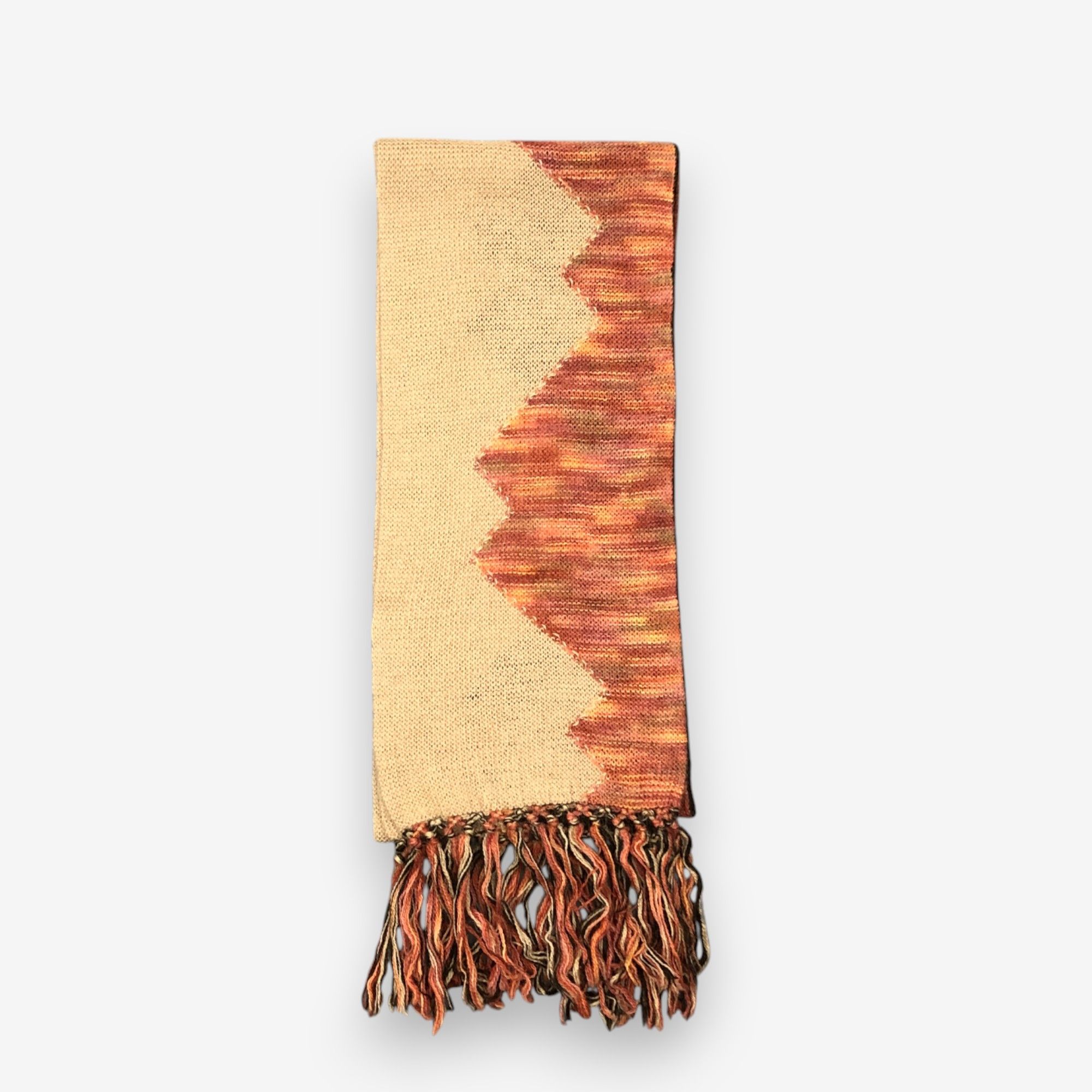 Japanese Brand Vintage Alpaca Scarf Muffler Wool Winter Fringe Scarves Size ONE SIZE - 2 Thumbnail
