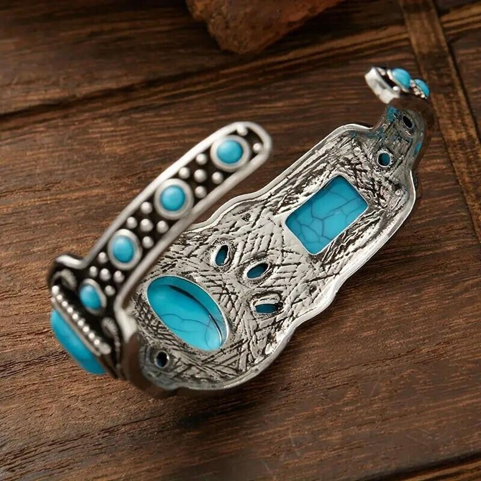 Other Unisex Faux Turquoise Native American Style Bracelet Size ONE SIZE - 4 Thumbnail