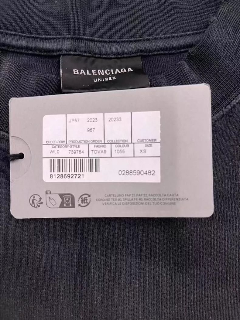 Balenciaga Balenciaga Tape Tape Made Old Short Sleeve T-Shirt Size US XS / EU 42 / 0 - 3 Thumbnail