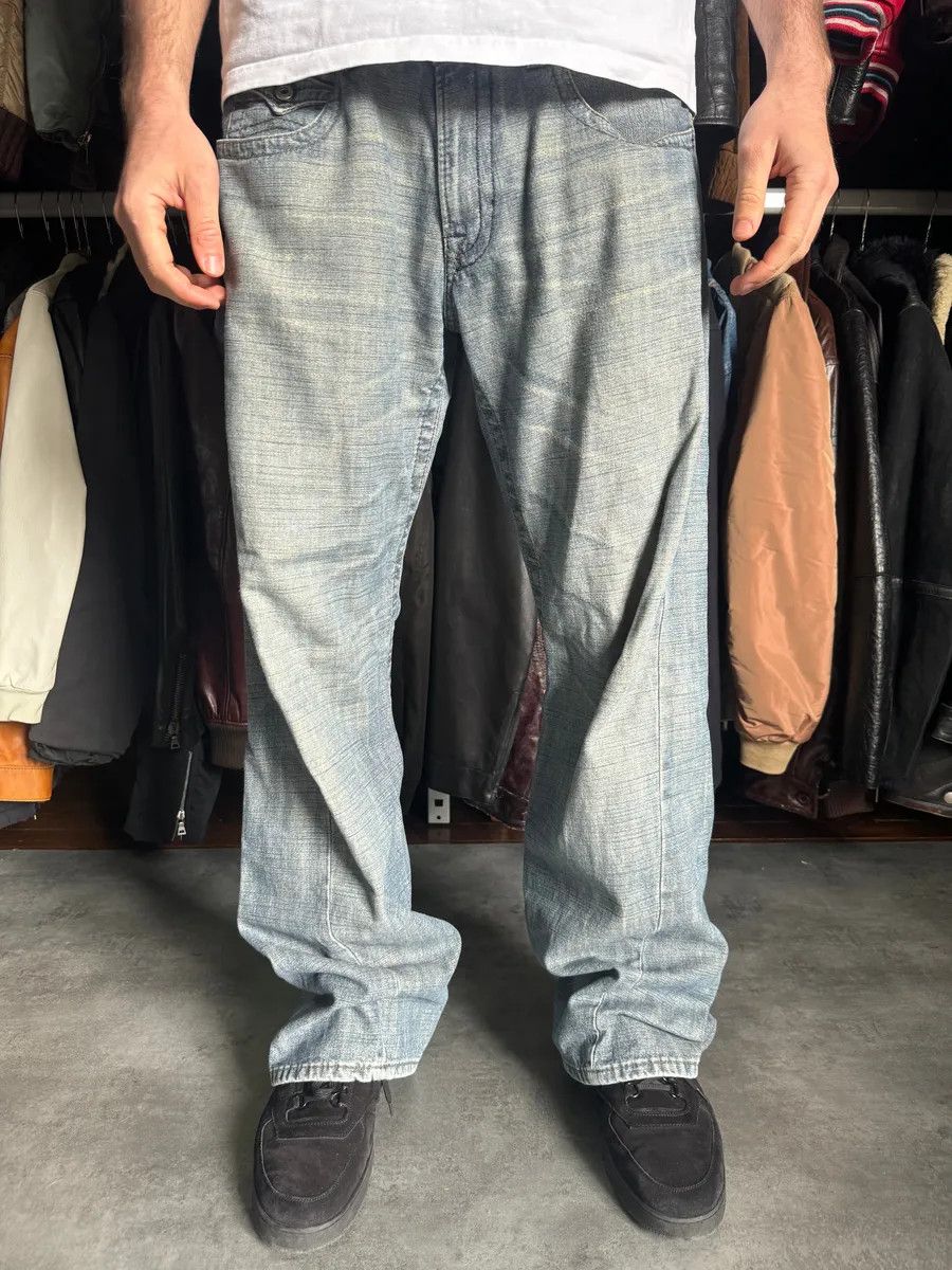 Armani 2000s Armani Relaxed Large Straight Jeans Size US 37 - 2 Thumbnail