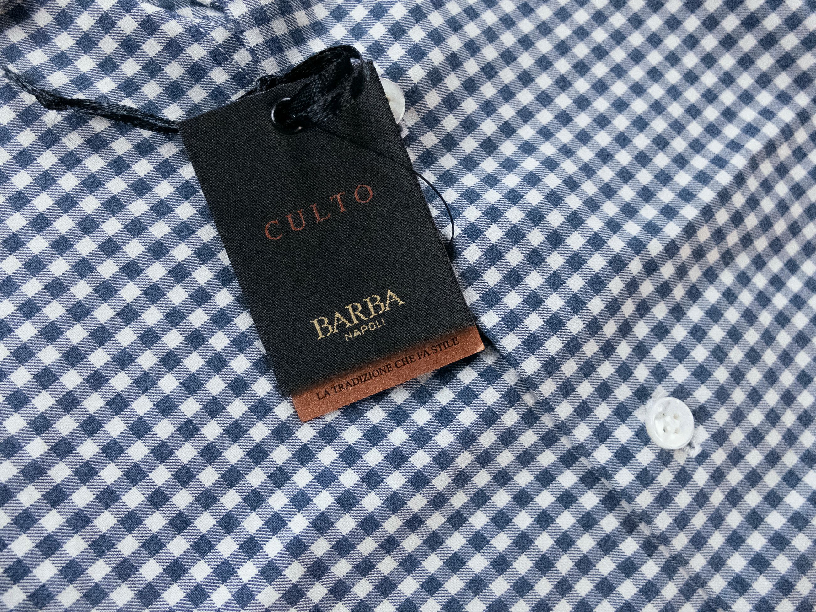 Barba Napoli BARBA Napoli Culto blue white gingham cotton shirt 40 Size US M / EU 48-50 / 2 - 3 Thumbnail