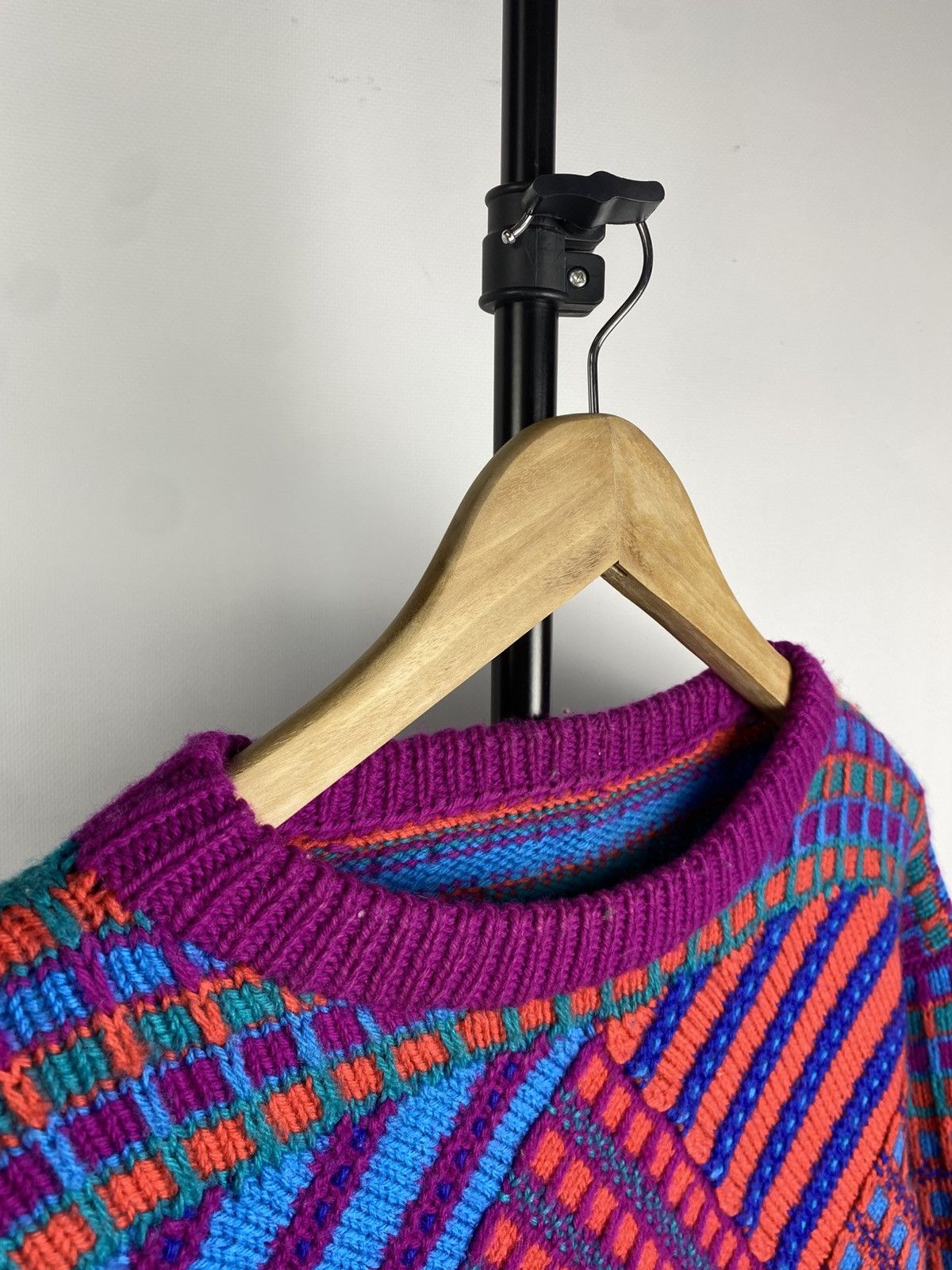 Designer × Japanese Brand × Vintage Vintage 90s Pachwork Knitted Sweater Coogi Style Size US M / EU 48-50 / 2 - 3 Thumbnail