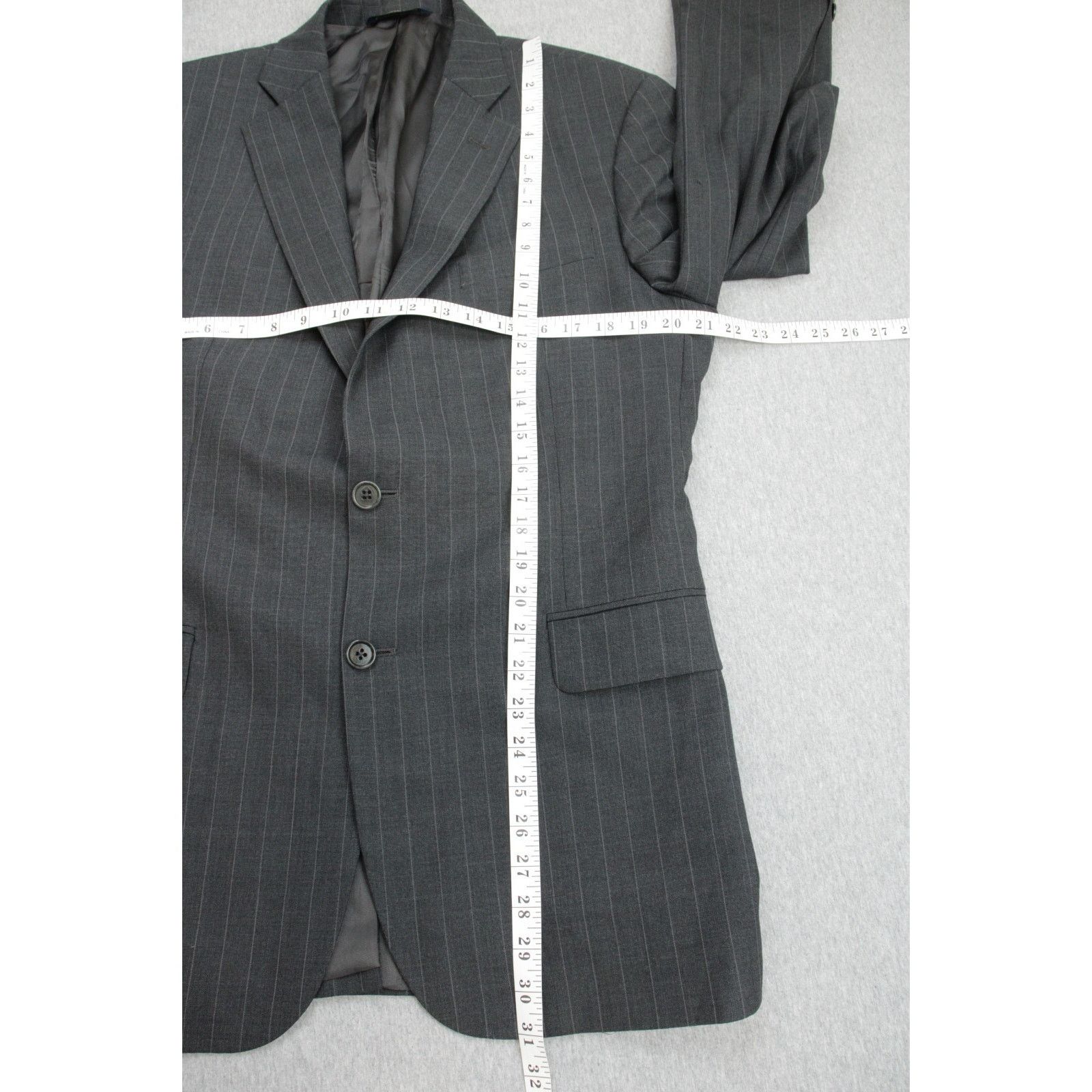 Brooks Brothers Brooks Brothers Suit Men 41R Gray 346 Pinstripe Wool Blend Size 40R - 10 Thumbnail