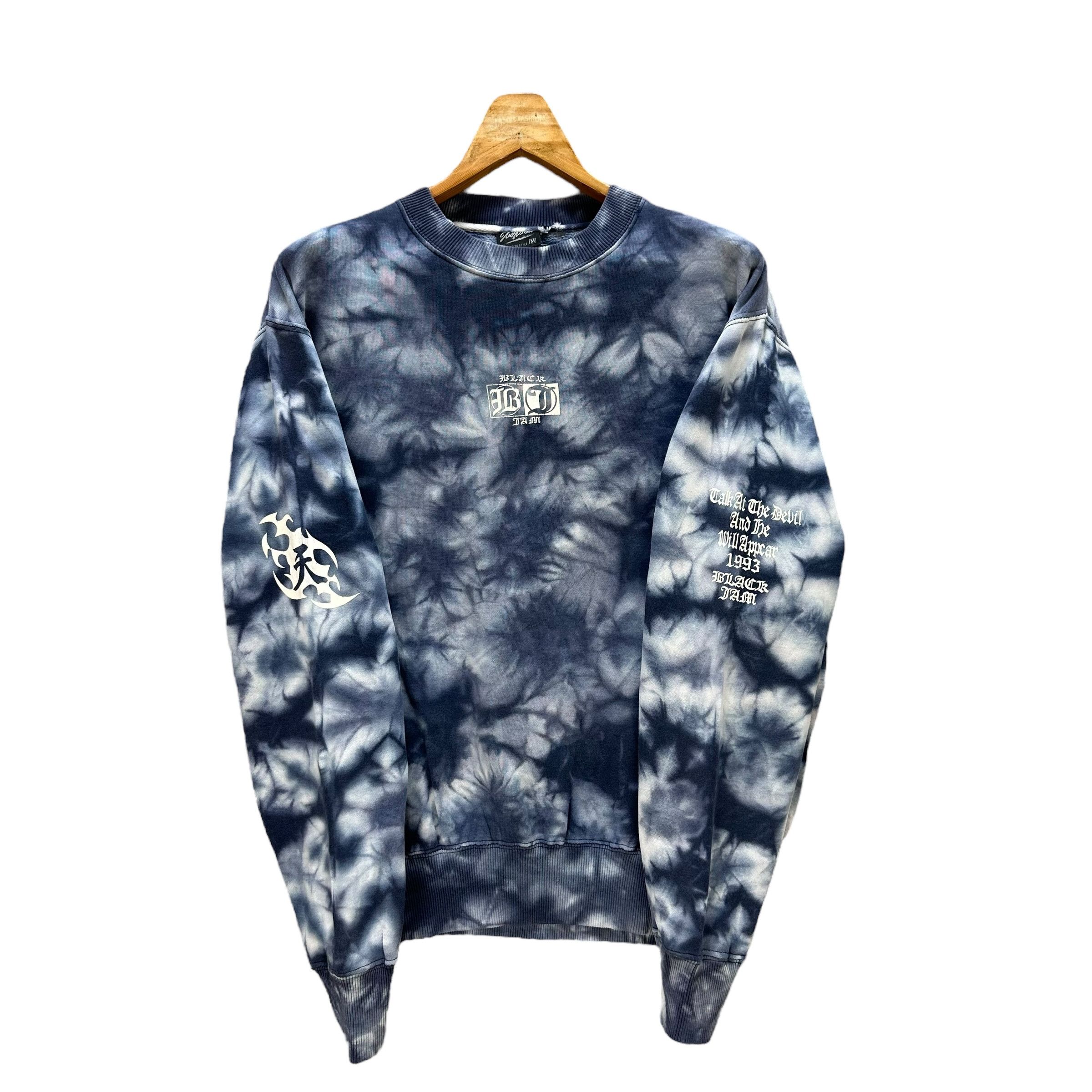 Japanese Brand BLACK JAM Big Logo Tie Dye Sweatshirts #A2-0032 Size US M / EU 48-50 / 2 - 10 Thumbnail