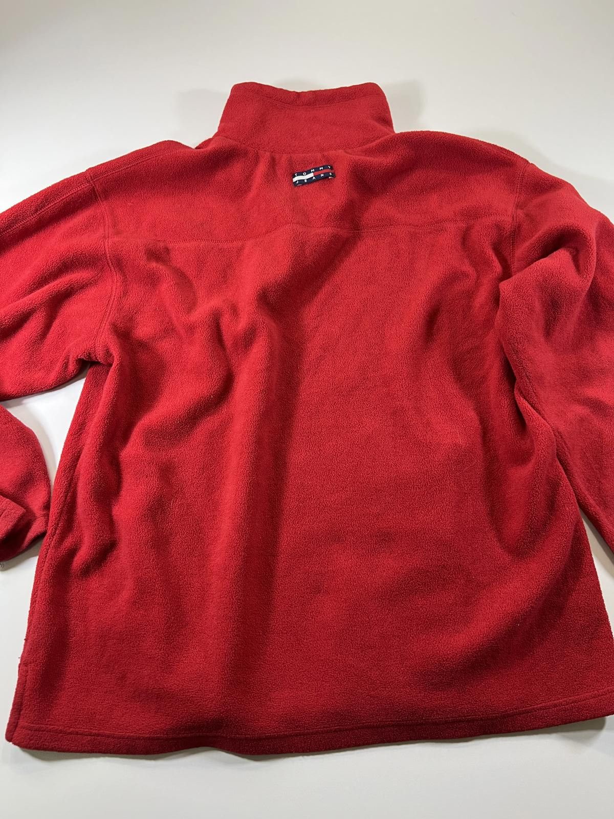 Tommy Jeans Tommy Jeans Red Fleece Half-Zip Pullover Sweater size L Size US L / EU 52-54 / 3 - 7 Thumbnail