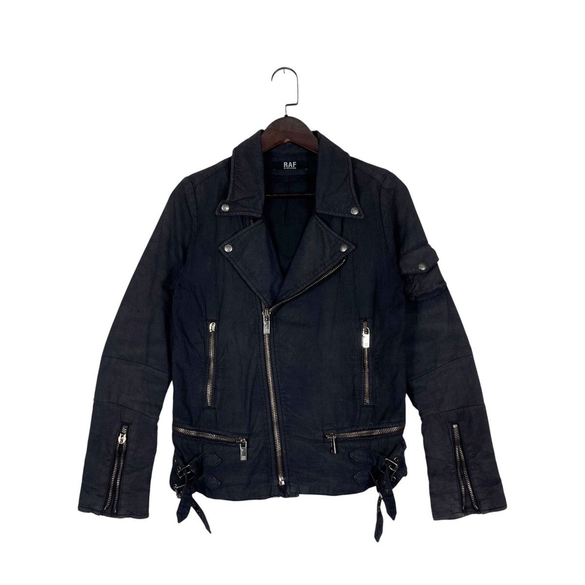 Raf by Raf Simons Vintage SS2006 Seersucker Cotton Classic Rider Jacket Size US S / EU 44-46 / 1 - 1 Thumbnail