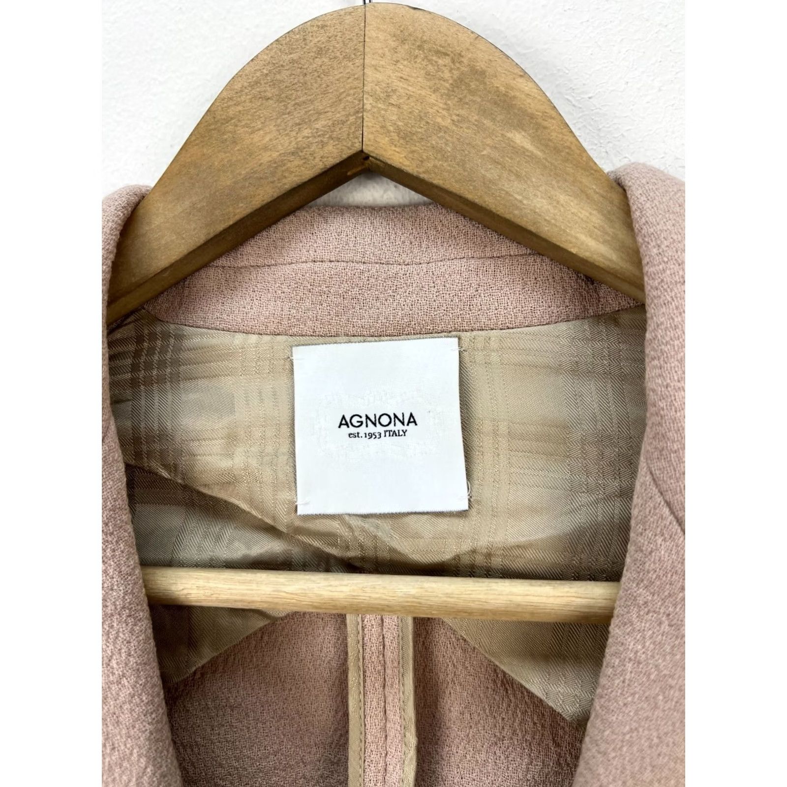 Agnona Agnona Blazer Jacket Wool Beige Women's Size 40 Regular Long Sleeve One-Button Black? Size S / US 4 / IT 40 - 3 Thumbnail