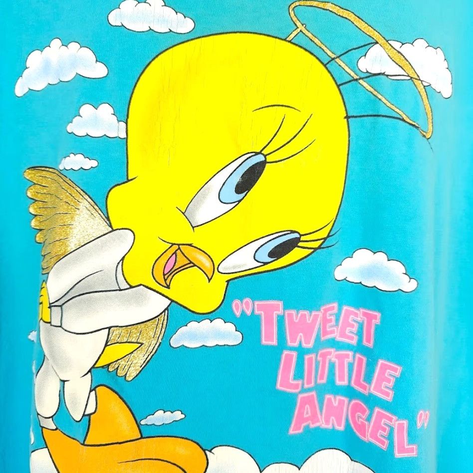 Vintage VINTAGE Tweety Bird T Shirt Mens 2XL Blue 90s Sleep Tee Looney Tunes Shirt Mens 2XL Bluesleep 90s Size US XXL / EU 58 / 5 - 3 Thumbnail