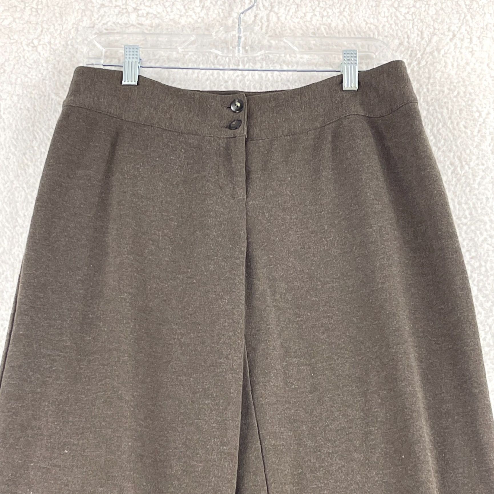 J. Jill J. Jill Brown Stretch Wide Leg Cropped Pants Womens Size 10 Petite Casual Size 32" / US 10 / IT 46 - 2 Thumbnail