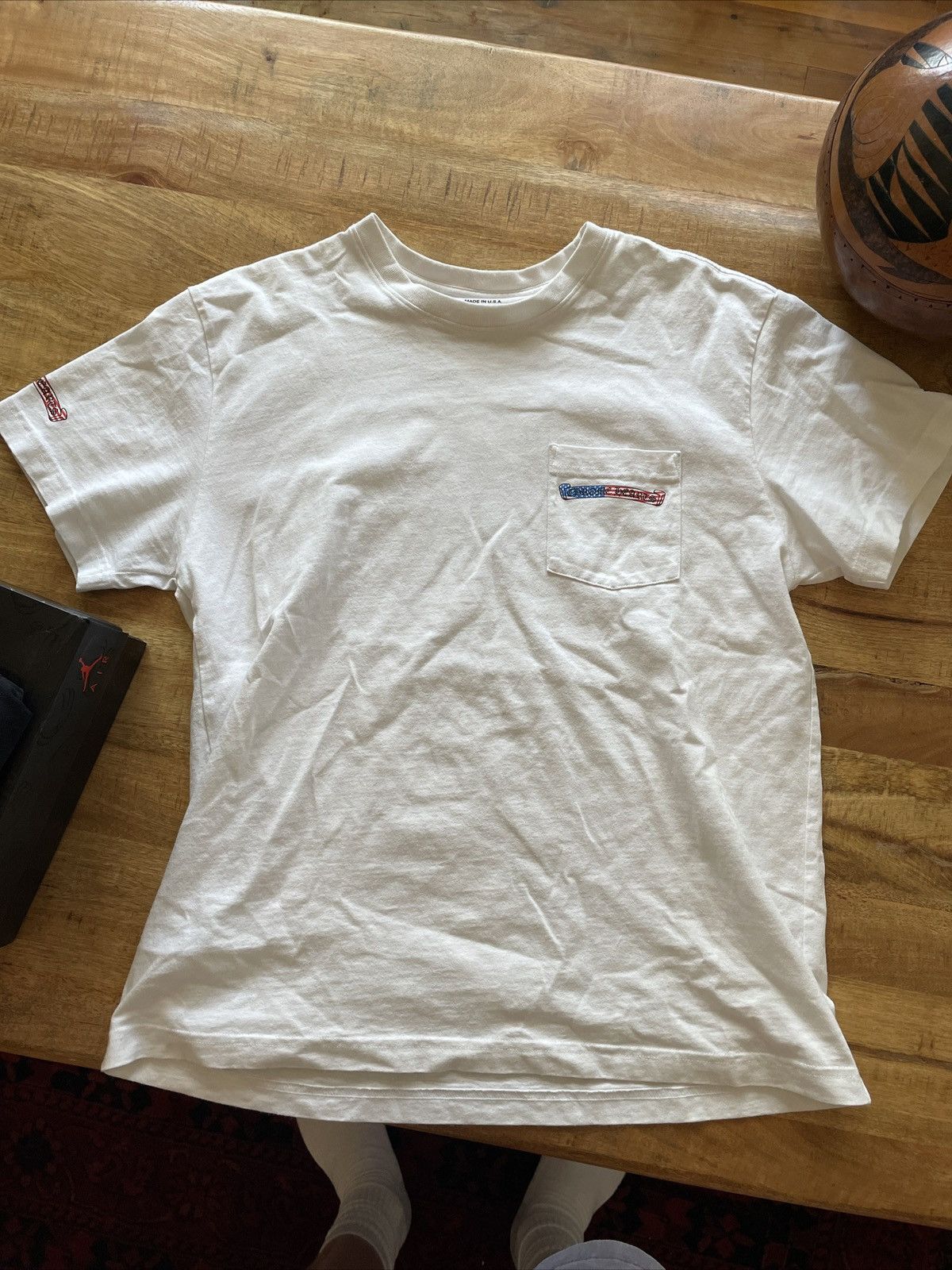 image of Chrome Hearts Matty Boy Usa Tee in White, Men's (Size XL)