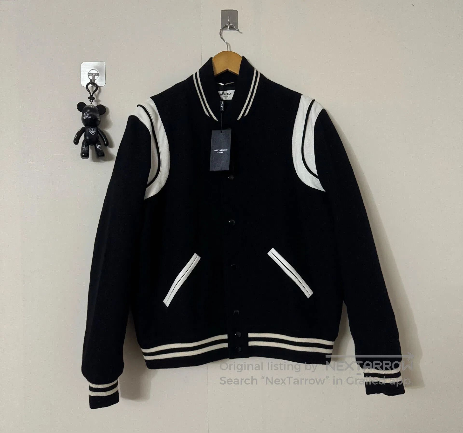 Saint Laurent Paris black and white baseball jacket from Saint Laurent. Size US XXL / EU 58 / 5 - 1 Thumbnail