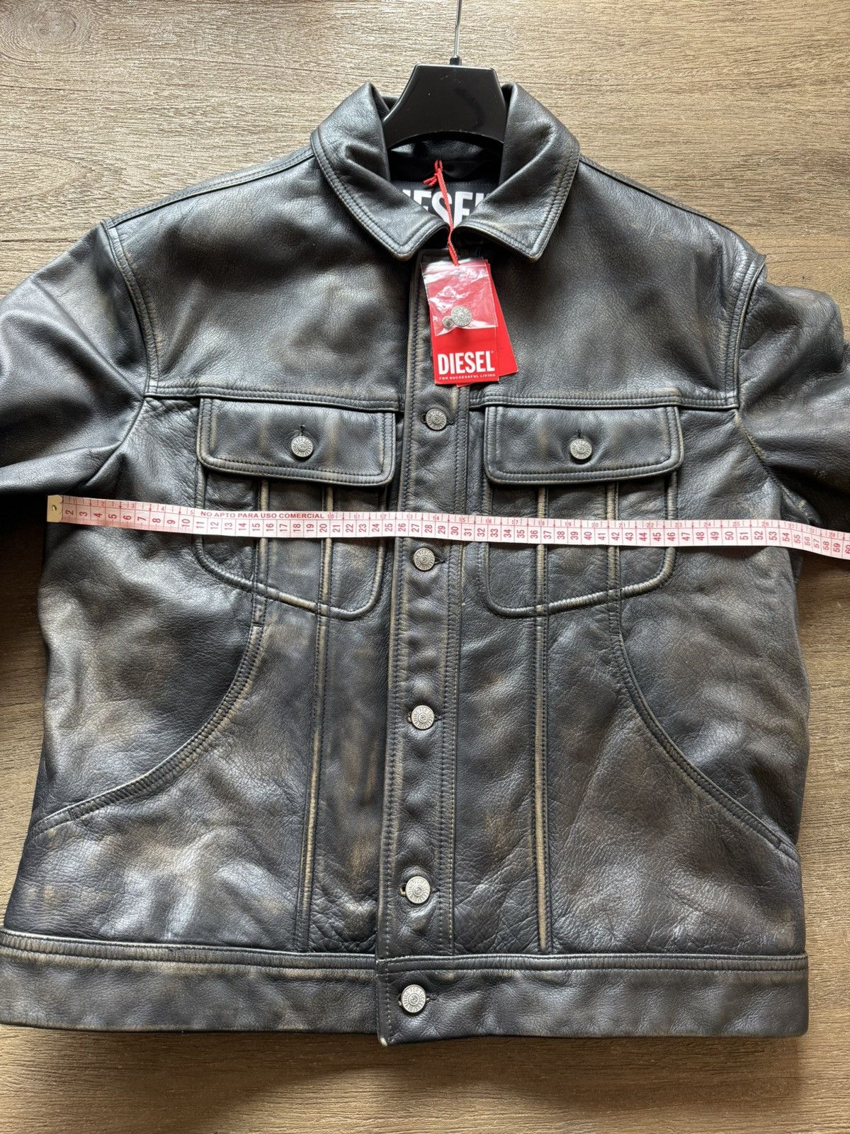 Diesel DIESEL LEATHER JACKET L-RILEY GIACCA Size US L / EU 52-54 / 3 - 5 Thumbnail