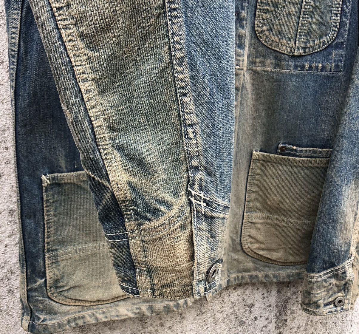 Japanese Brand Fundamental Agreement Denim Distressing Patched Chore Jacket Size US XL / EU 56 / 4 - 11 Thumbnail