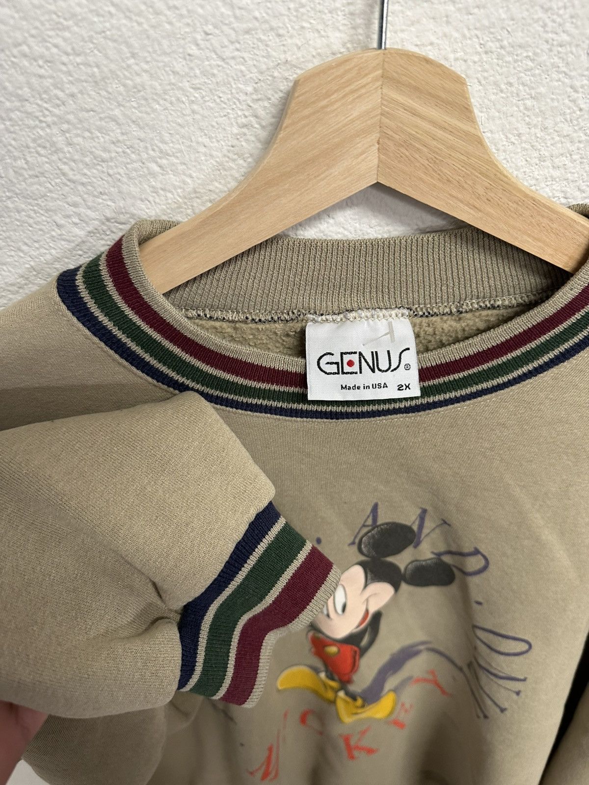 Disney Tan Mickey Mouse Crewneck Size XXL / US 16-18 / IT 52-54 - 4 Thumbnail