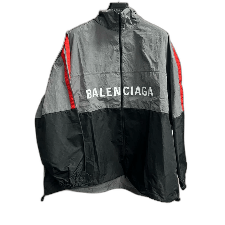 Balenciaga Balenciaga Gray Logo Zip High Neck Jacket Size US L / EU 52-54 / 3 - 1 Thumbnail