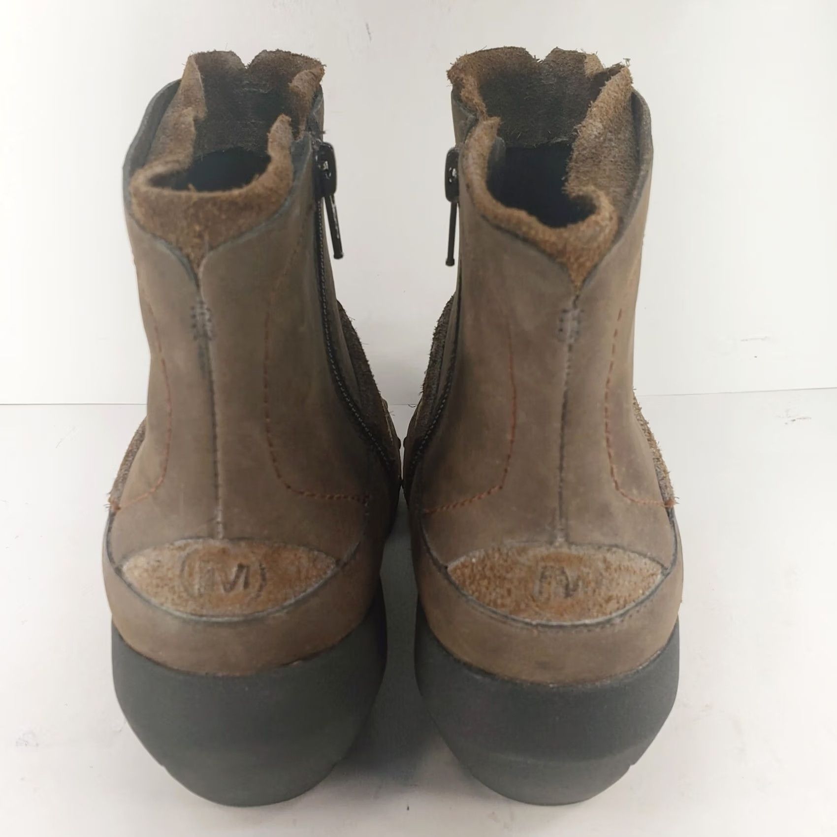 Merrell Merrell Luxe Mid Bitter Chocolate Ankle Boots Women's 7.5 Brown Leather Zip Studded Platform Block Heel Casual Fall Winter Size US 8 / IT 38 - 6 Thumbnail