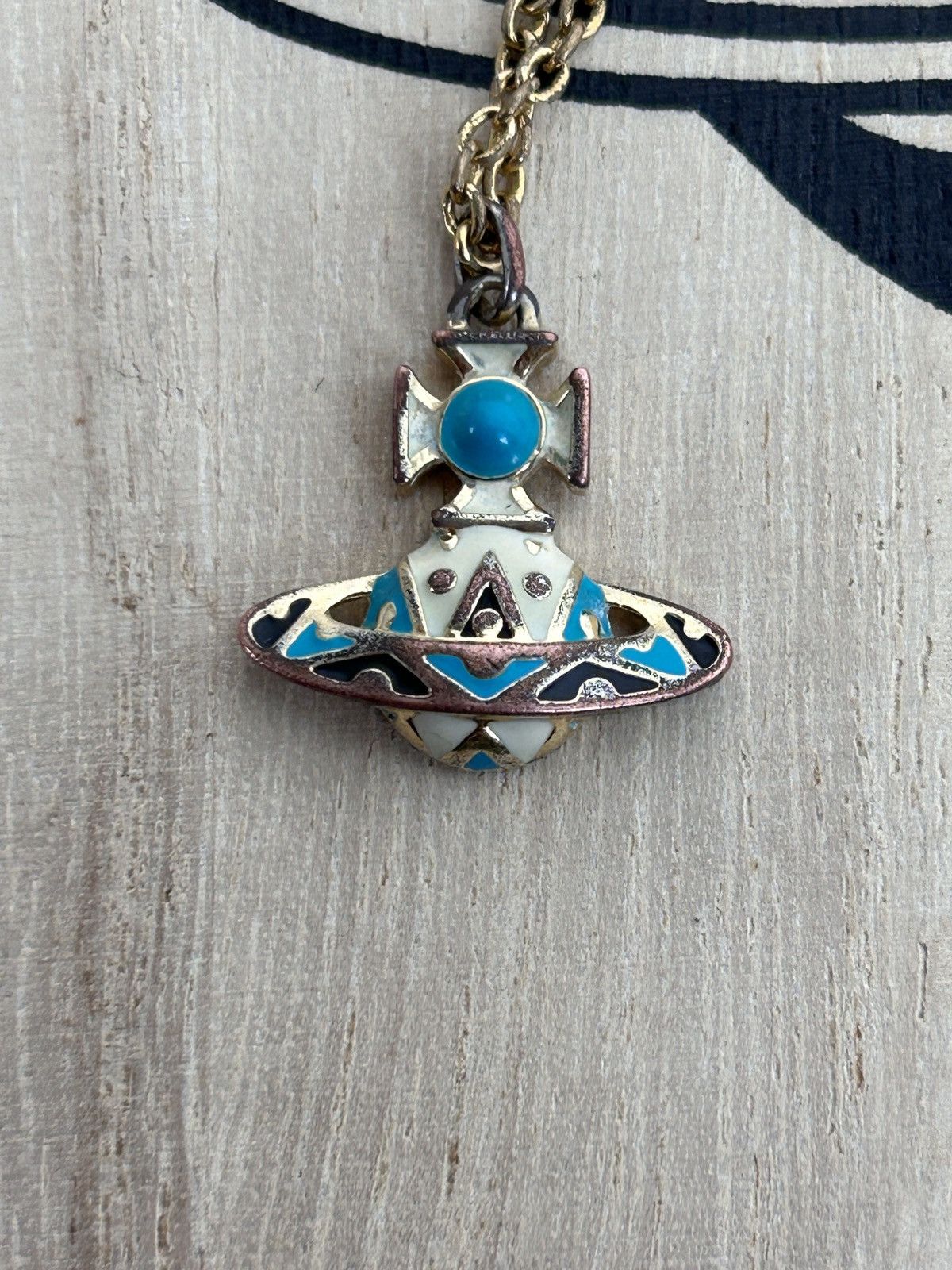 Vivienne Westwood Multicolor Ornament Orb Pendant Necklace