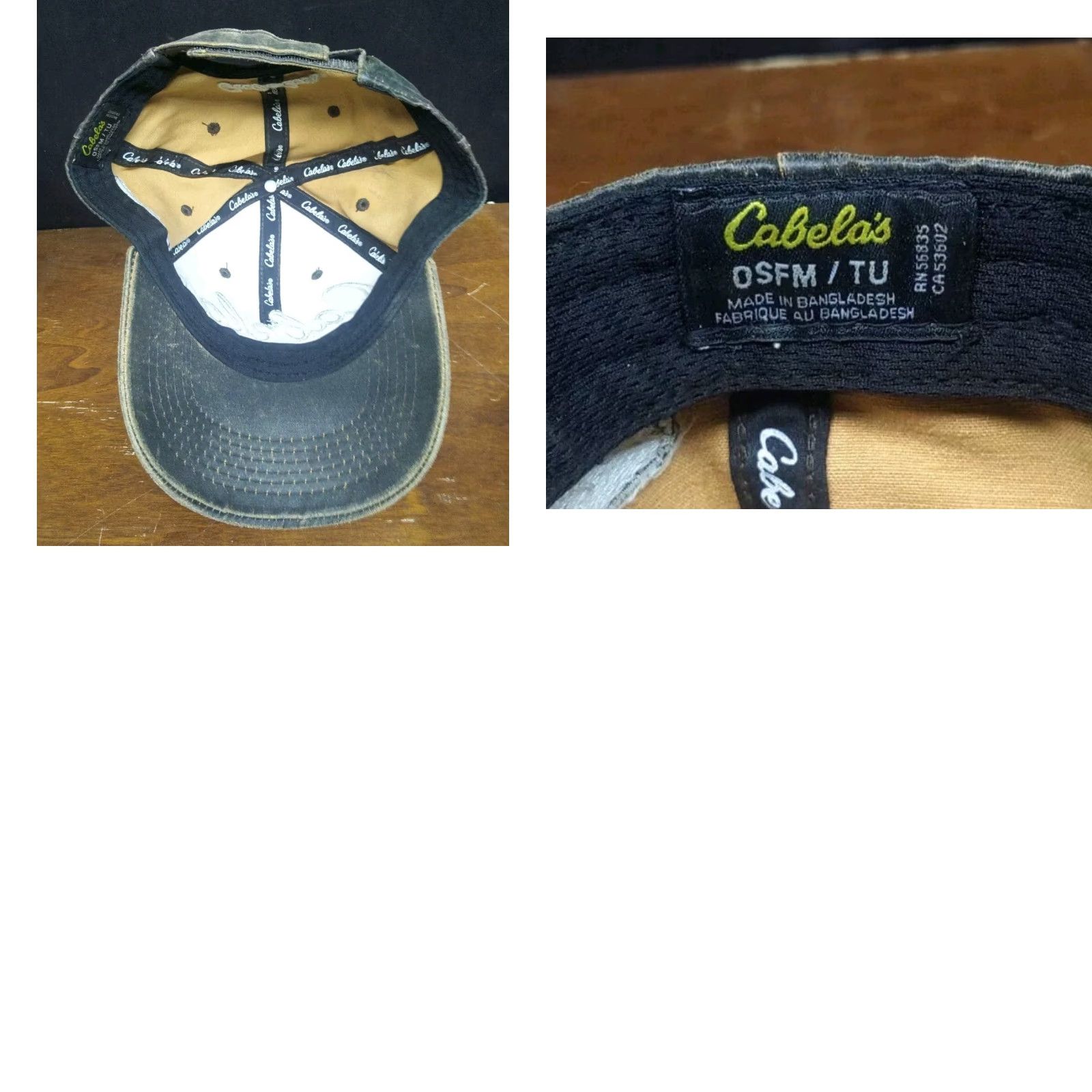 Vintage Cabela's Hat Cap Adjustable Gray Solid Baseball Cap Men Size ONE SIZE - 8 Thumbnail