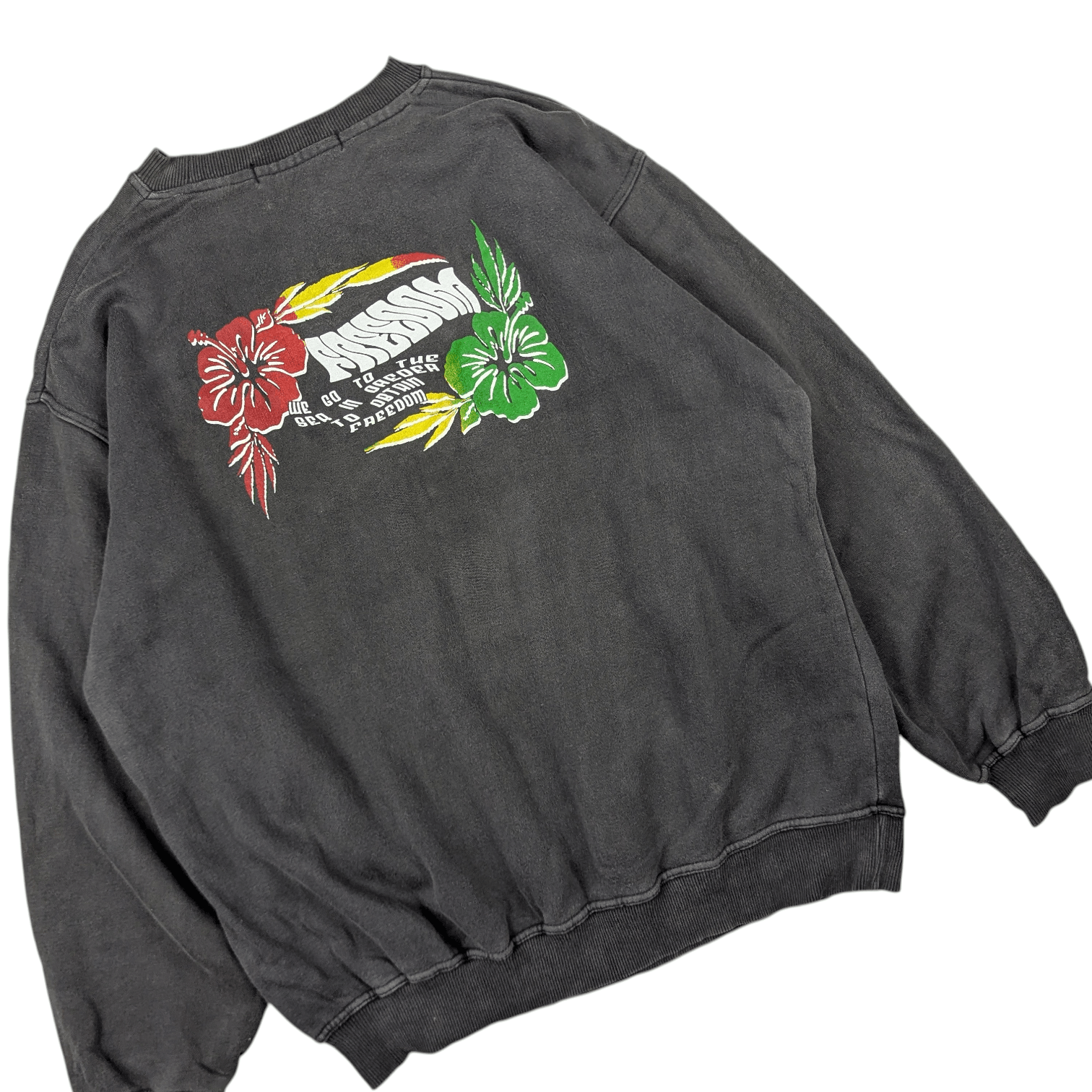 Vintage Vintage 90's VINCERE Surf Freedom Spell Out Sweatshirt Size US L / EU 52-54 / 3 - 10 Thumbnail