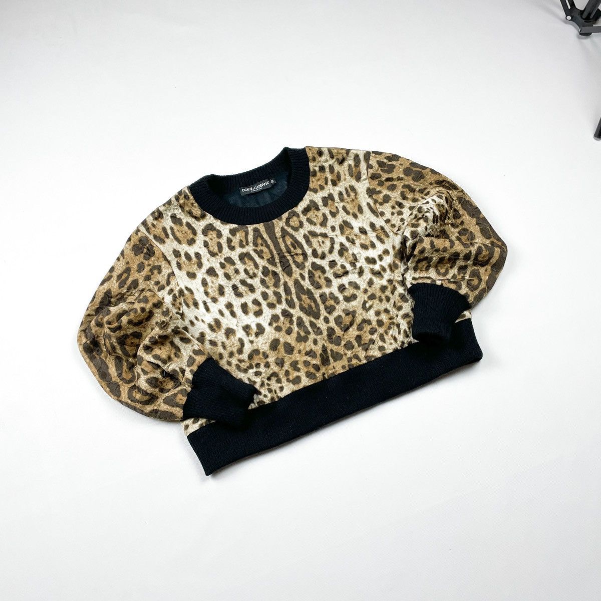 Dolce & Gabbana Dolce & Gabbana Leopard Print Crop Crewneck Size XS / US 0-2 / IT 36-38 - 1 Thumbnail