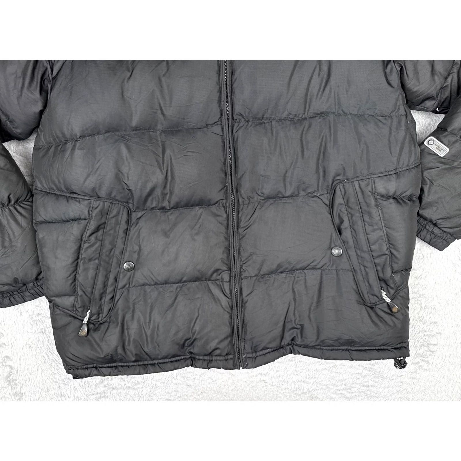 Vintage Columbia Jacket Mens Large Black Hooded Puffer Full Zip Down Hiking Warm Size US L / EU 52-54 / 3 - 5 Thumbnail