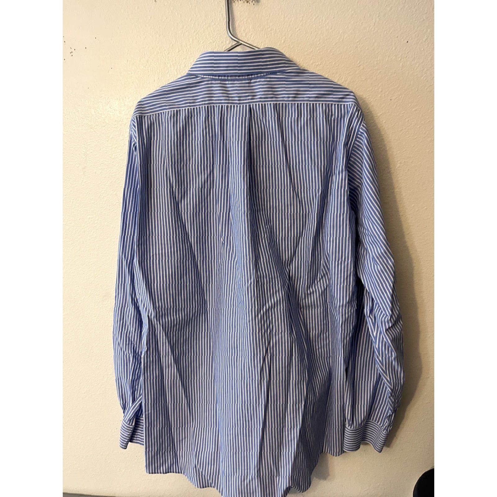 Brooks Brothers BROOKS BROTHERS 346 Dress Shirt White & Blue Striped 17-6/7 Mens Size 46R - 2 Thumbnail