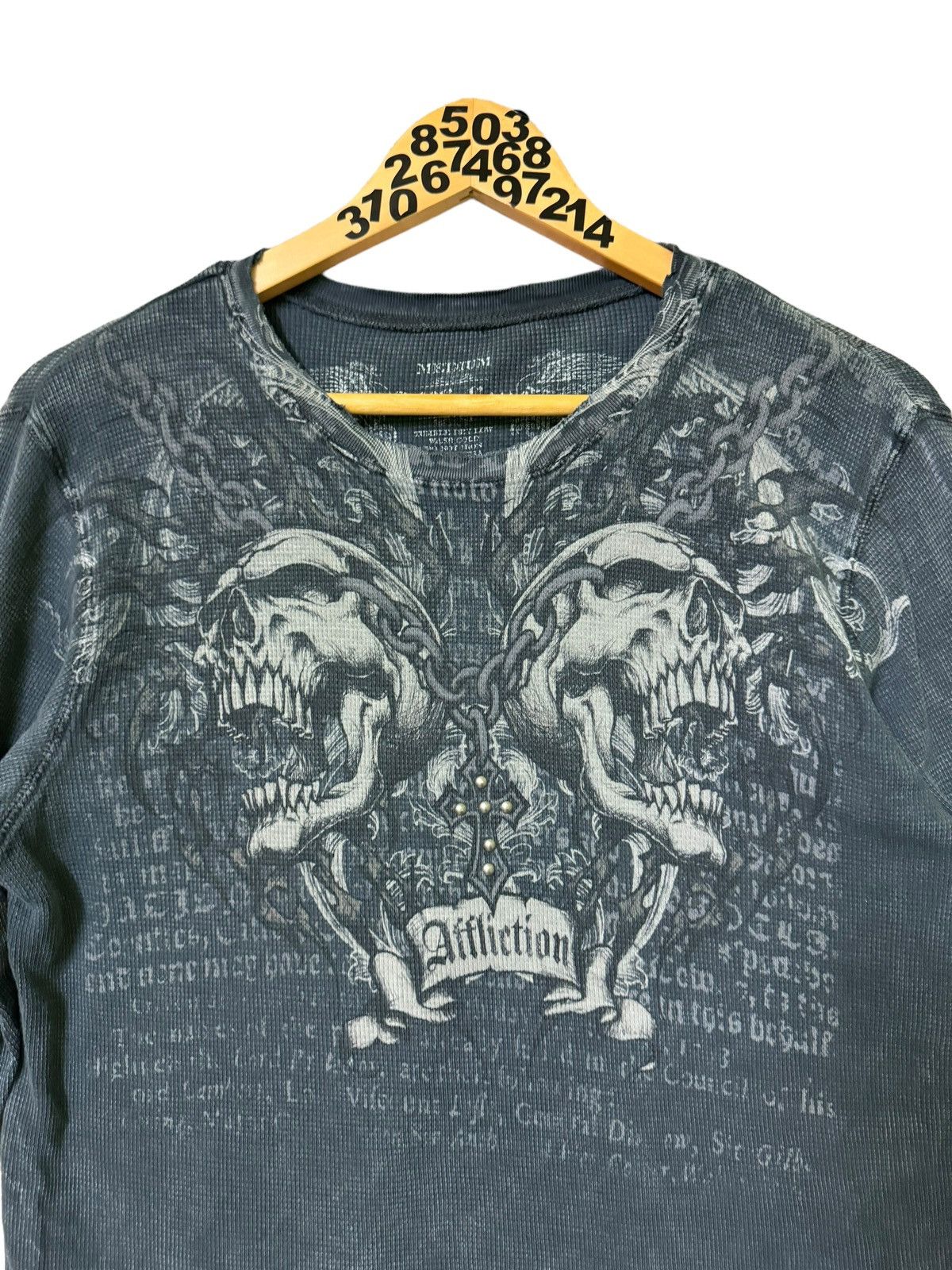 Affliction Vintage Y2K Affliction Skeleton Chains Long Sleeve Size US M / EU 48-50 / 2 - 6 Thumbnail