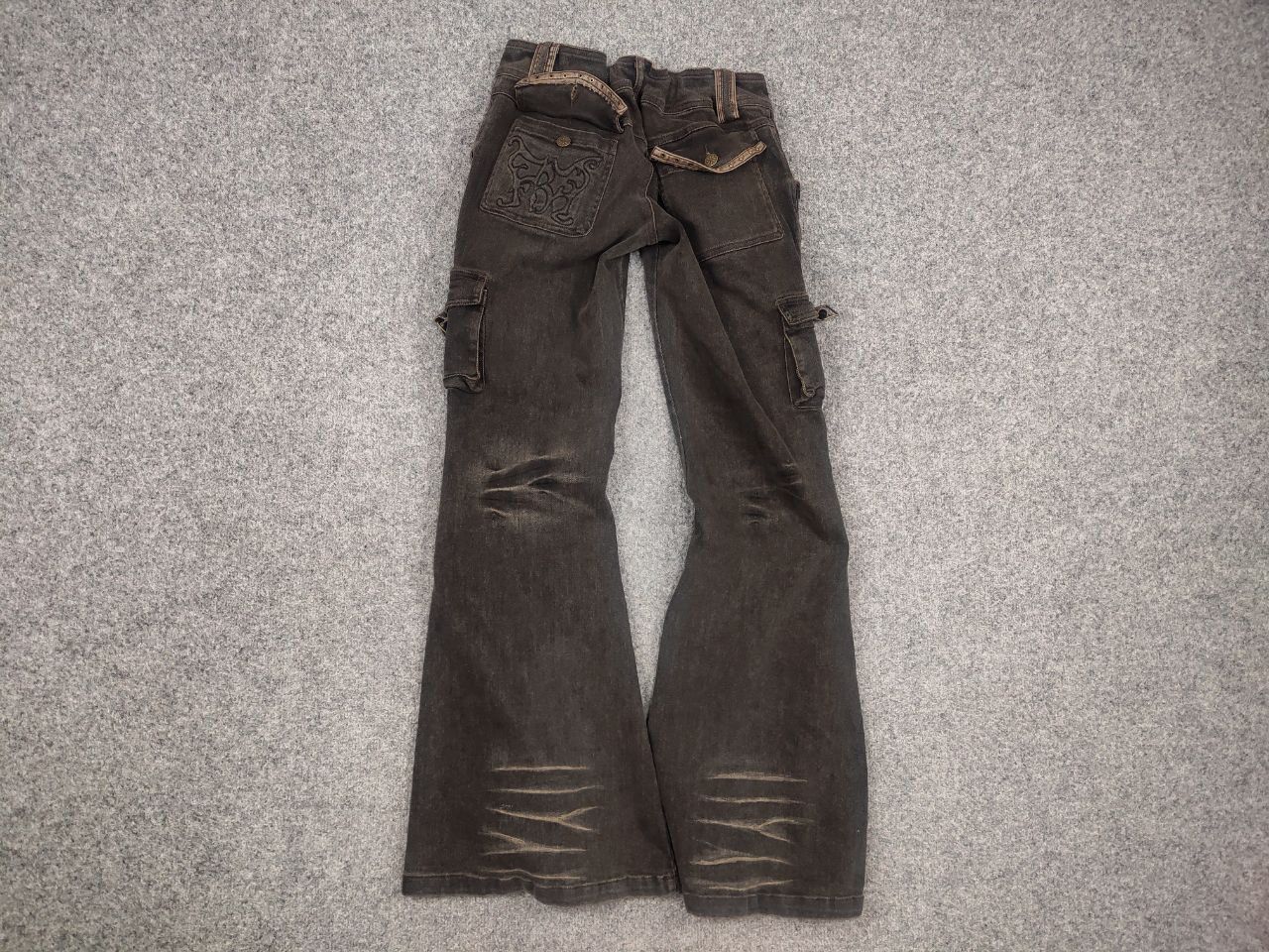 Le Grande Bleu (L.G.B.) Flowers Birds Market Pocket Bootcut Denim Jeans Vintage Size 30" / US 8 / IT 44 - 12 Thumbnail