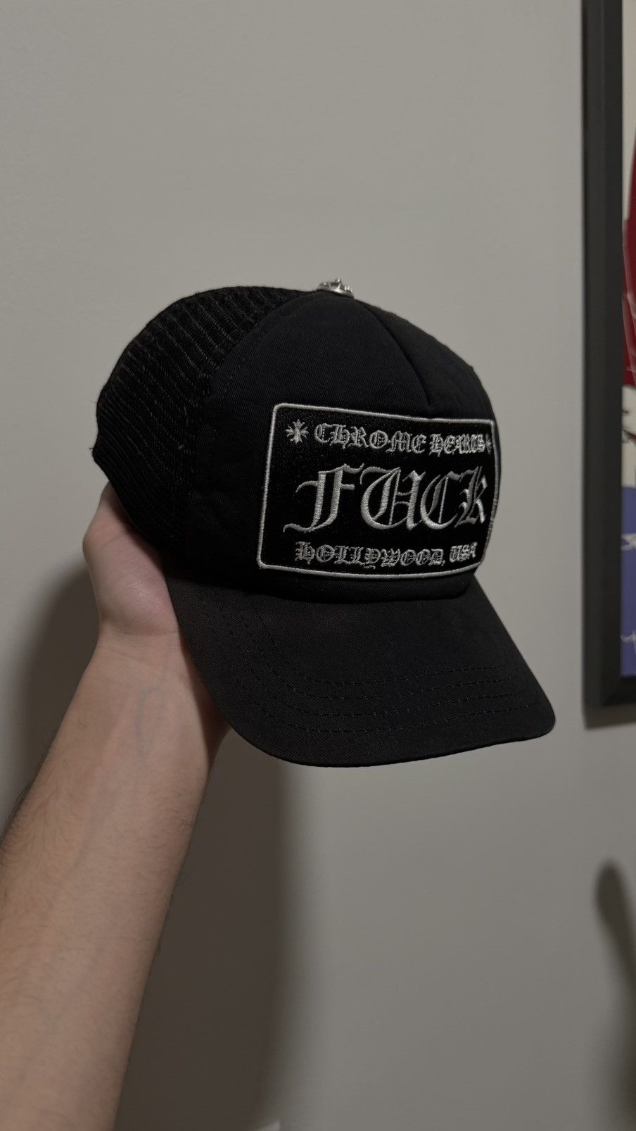Chrome Hearts Chrome Hearts Black “Fuck” Trucker Size ONE SIZE - 1 Thumbnail