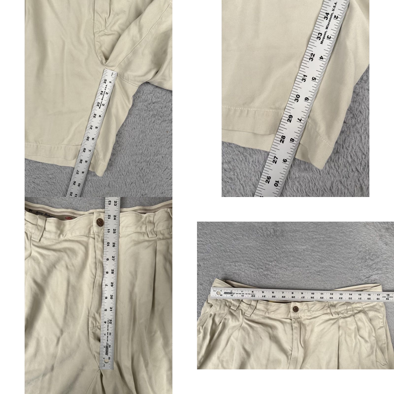 Tommy Bahama Tommy Bahama Shorts Mens 38 Beige Silk Relax Pleated Bermuda Casual Beach 38in Regular Size US 38 / EU 54 - 8 Thumbnail