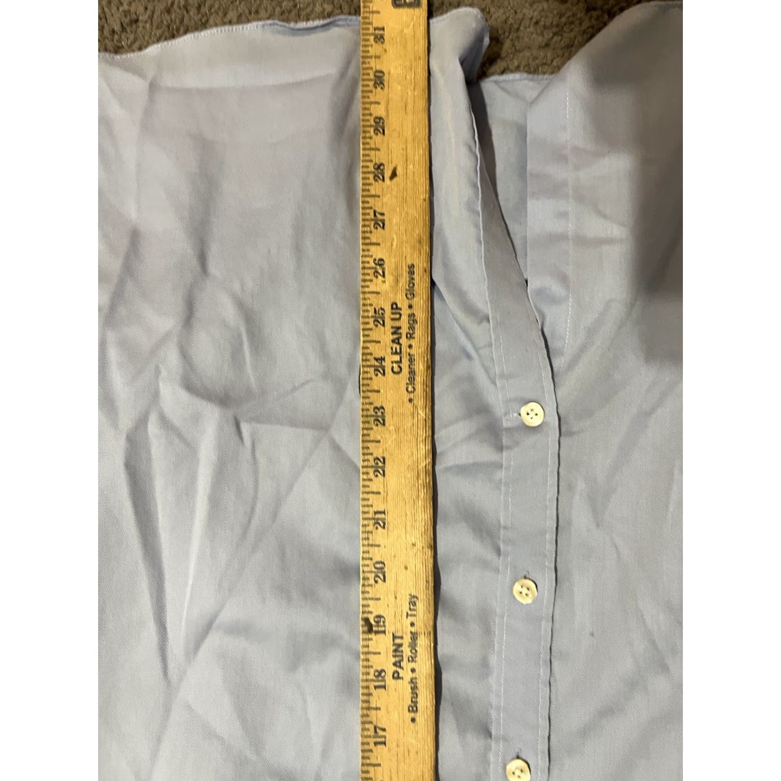Michael Kors Michael Kors Dress Shirt Blue Solid 18 Button Shirt 100% Cotton Non Iron Mens Button-Up Collared Spread Long Sleeve Casual Regular Colorful 18 Size 48R - 5 Thumbnail