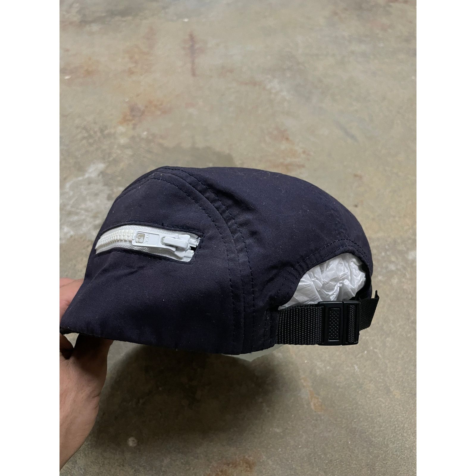 Supreme Supreme Zip Cap Navy White Used OS Size ONE SIZE - 2 Thumbnail