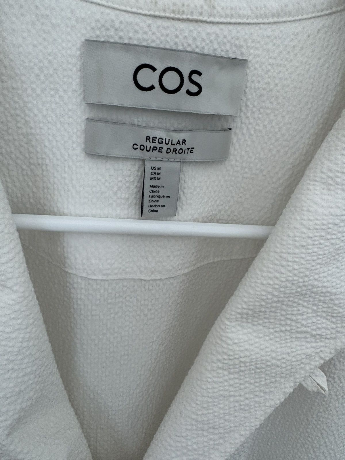Cos COS WHITE SEERSUCKER SHIRT Size US M / EU 48-50 / 2 - 3 Thumbnail