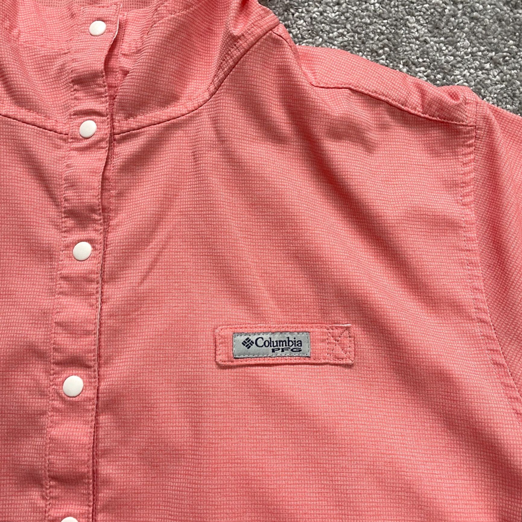 Vintage Columbia Tidal Tee Hoodie Windbreaker Jacket Mens Medium Peach Lightweight Snap Shirt Size US M / EU 48-50 / 2 - 3 Thumbnail