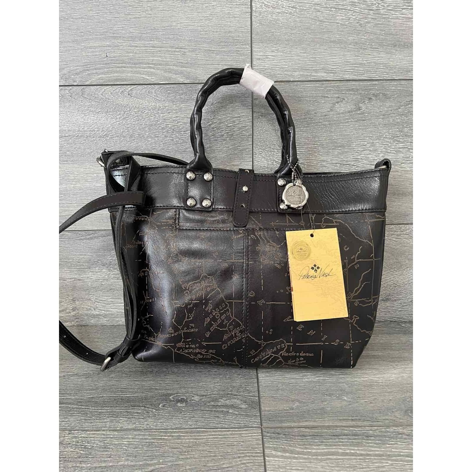 Patricia Nash Patricia Nash Crossbody Tote Black Laser Map Bag A396721 Size ONE SIZE - 2 Thumbnail