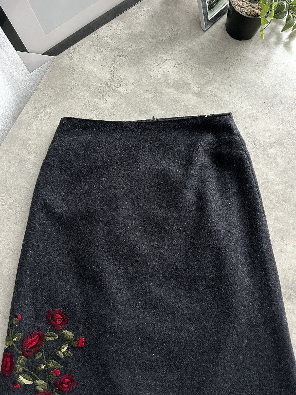 Vintage Vintage Wool Floral Skirt 90s 00s Size 26" / US 2 / IT 38 - 7 Thumbnail