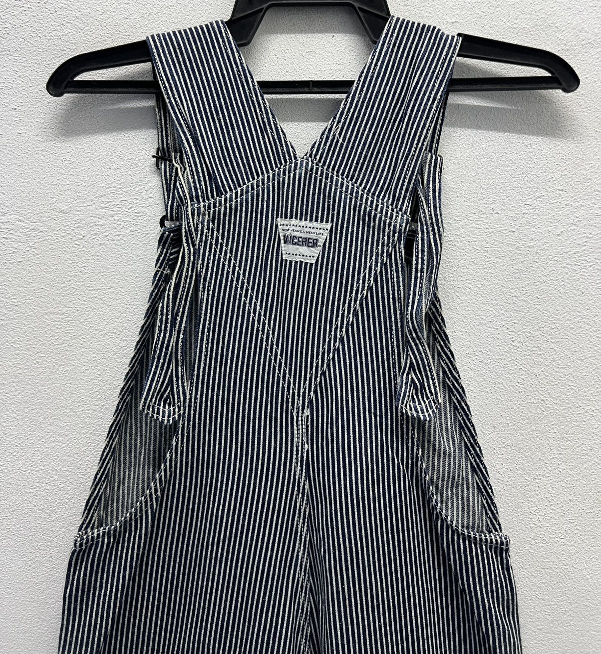 Japanese Brand × Vintage Vintage Vicerer Striped Denim Overalls - Size M Size US 31 - 4 Thumbnail