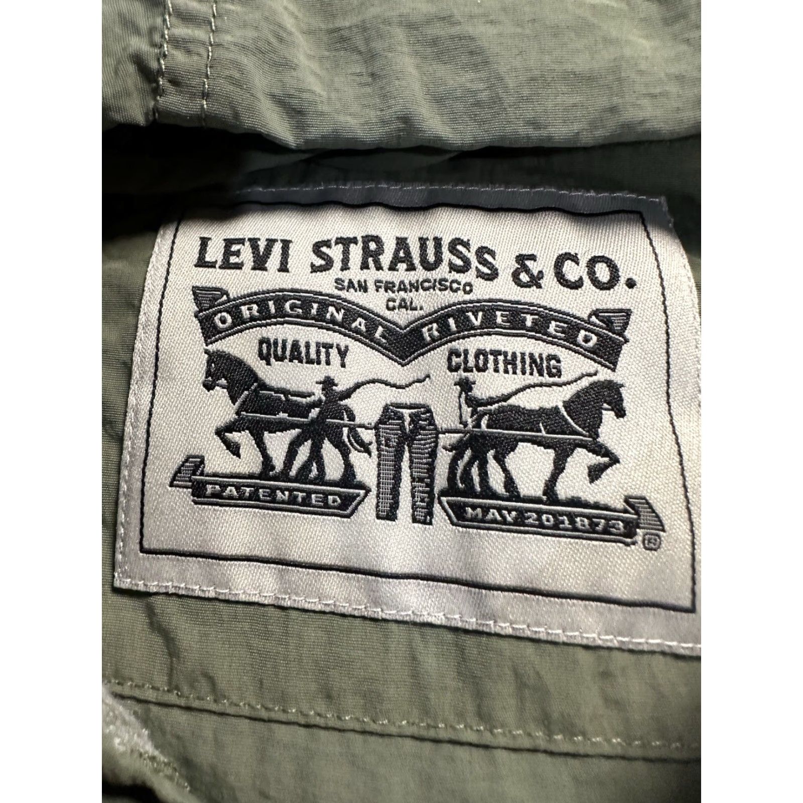 Levi's Levi’s Nylon Pullover Windbreaker Mens Large Olive Tan Relaxed Fit Jacket Size US L / EU 52-54 / 3 - 4 Thumbnail