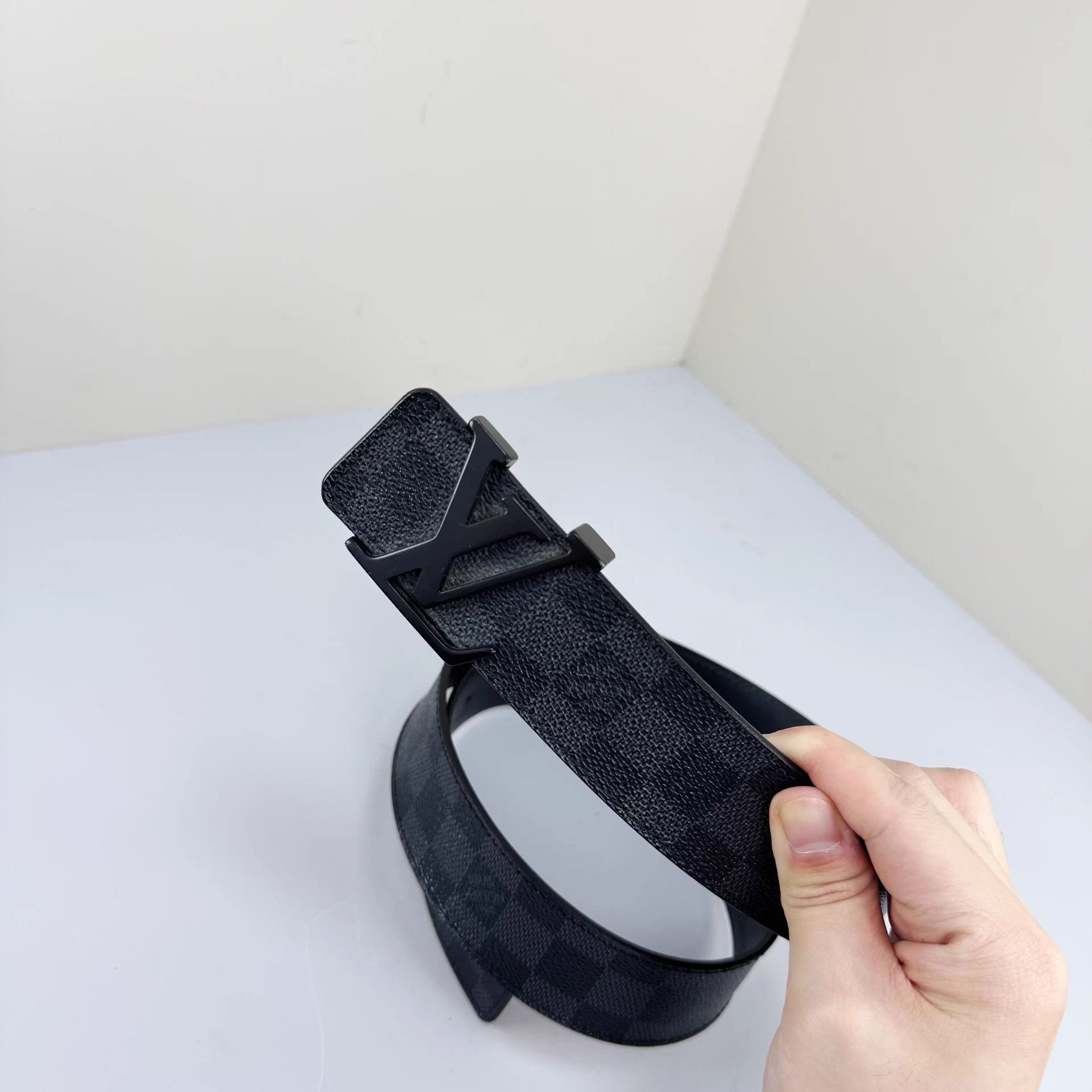 Louis Vuitton LV Black Monogram Belt 85 98 New Size ONE SIZE - 2 Thumbnail