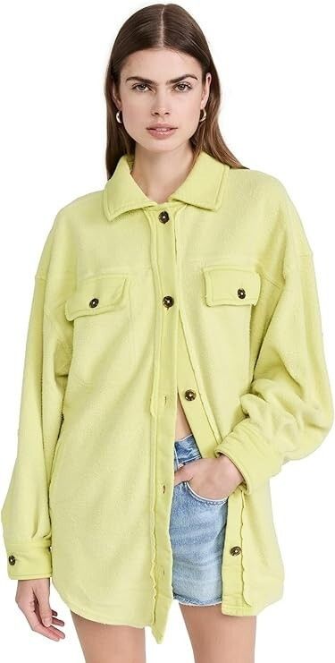 Free People Free People Ruby Fleece Shirt Jacket Luminary ( M ) Size M / US 6-8 / IT 42-44 - 1 Thumbnail