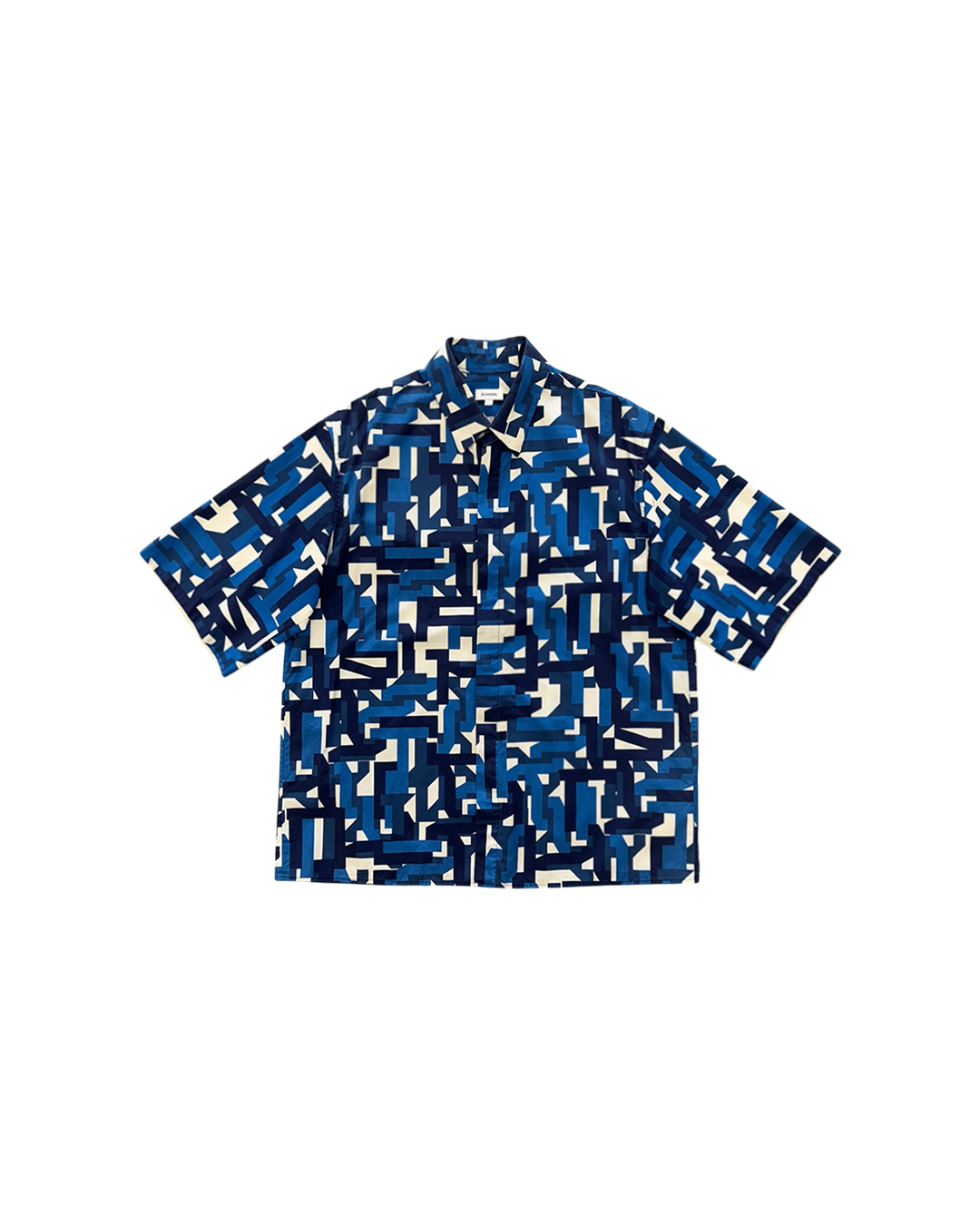 Jil Sander Jil Sander by Jil Sander SS13 Maze Printed Half Sleeve Shirt Size US M / EU 48-50 / 2 - 1 Thumbnail