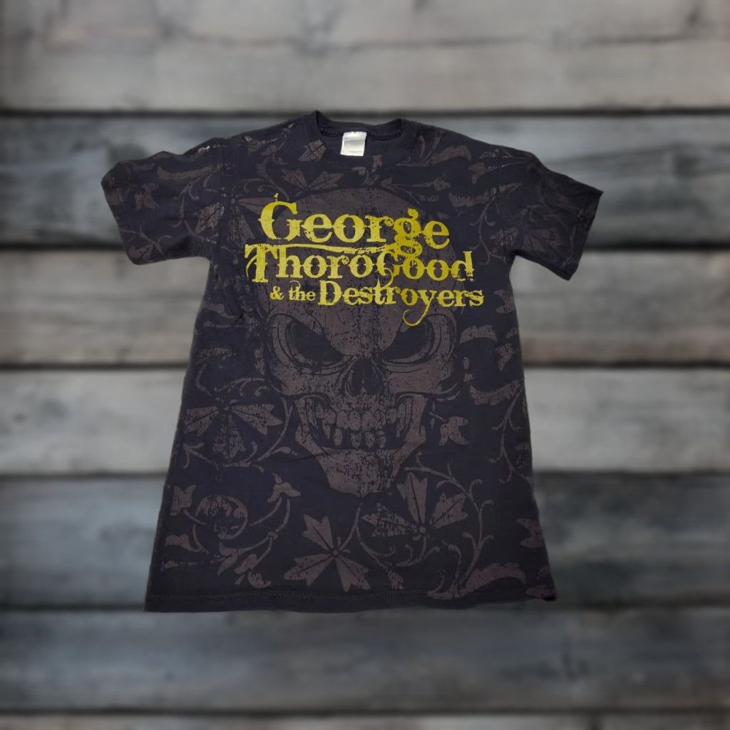 Gildan GILDAN George Thorogood T-Shirt Mens Small Black Graphic Skull 90s Music Rock Size US S / EU 44-46 / 1 - 1 Thumbnail