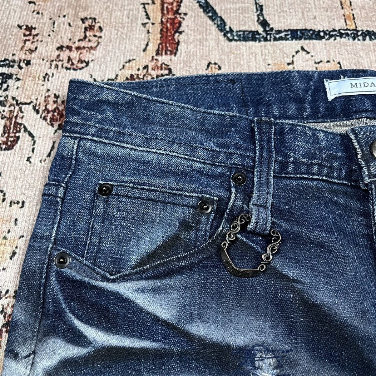 Japanese Brand Y2K Midas Distressed Denim Pants Size US 30 / EU 46 - 6 Thumbnail