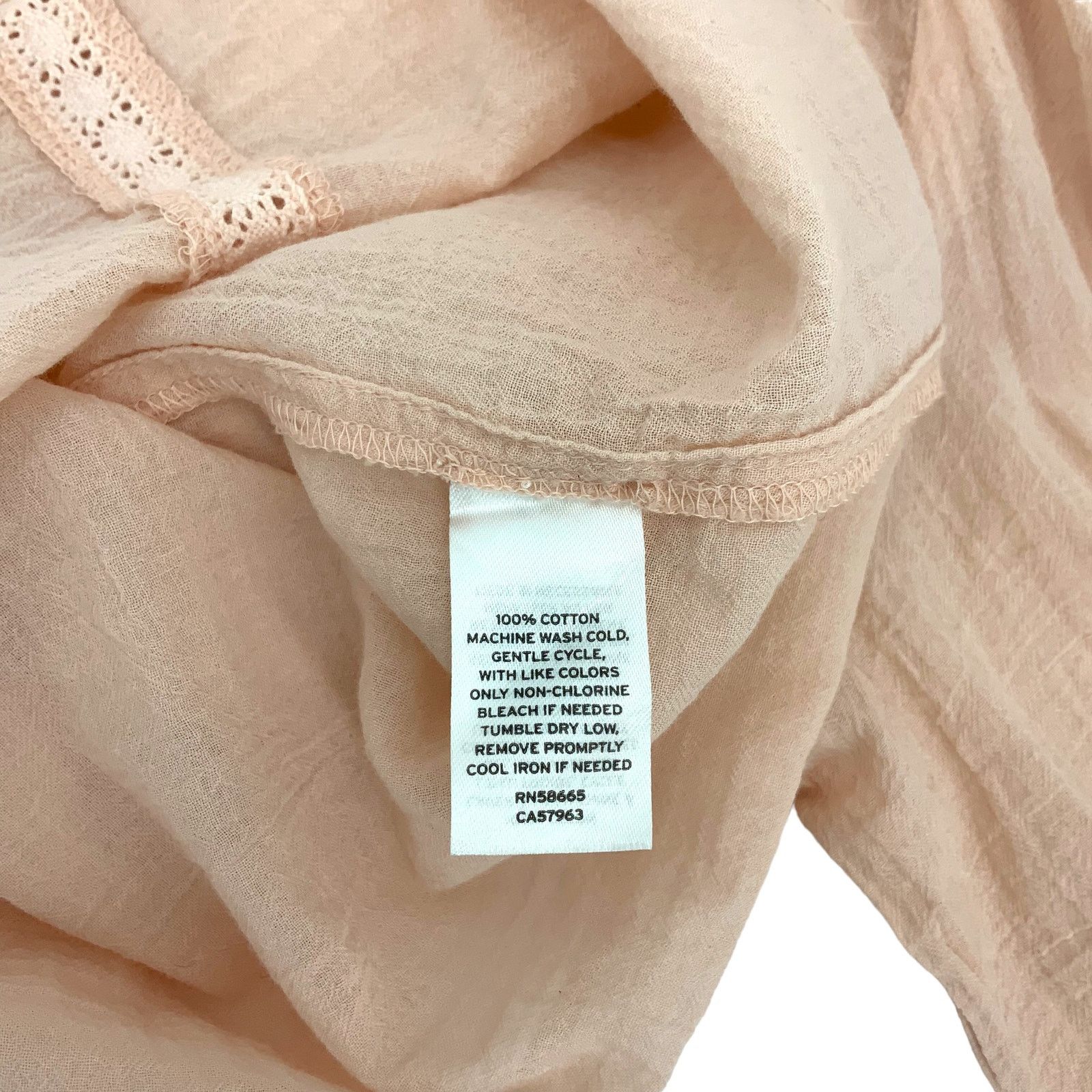 Treasure & Bond Treasure & Bond Pink Smocked Off Shoulder Blouse Medium NWOT Size M / US 6-8 / IT 42-44 - 5 Thumbnail