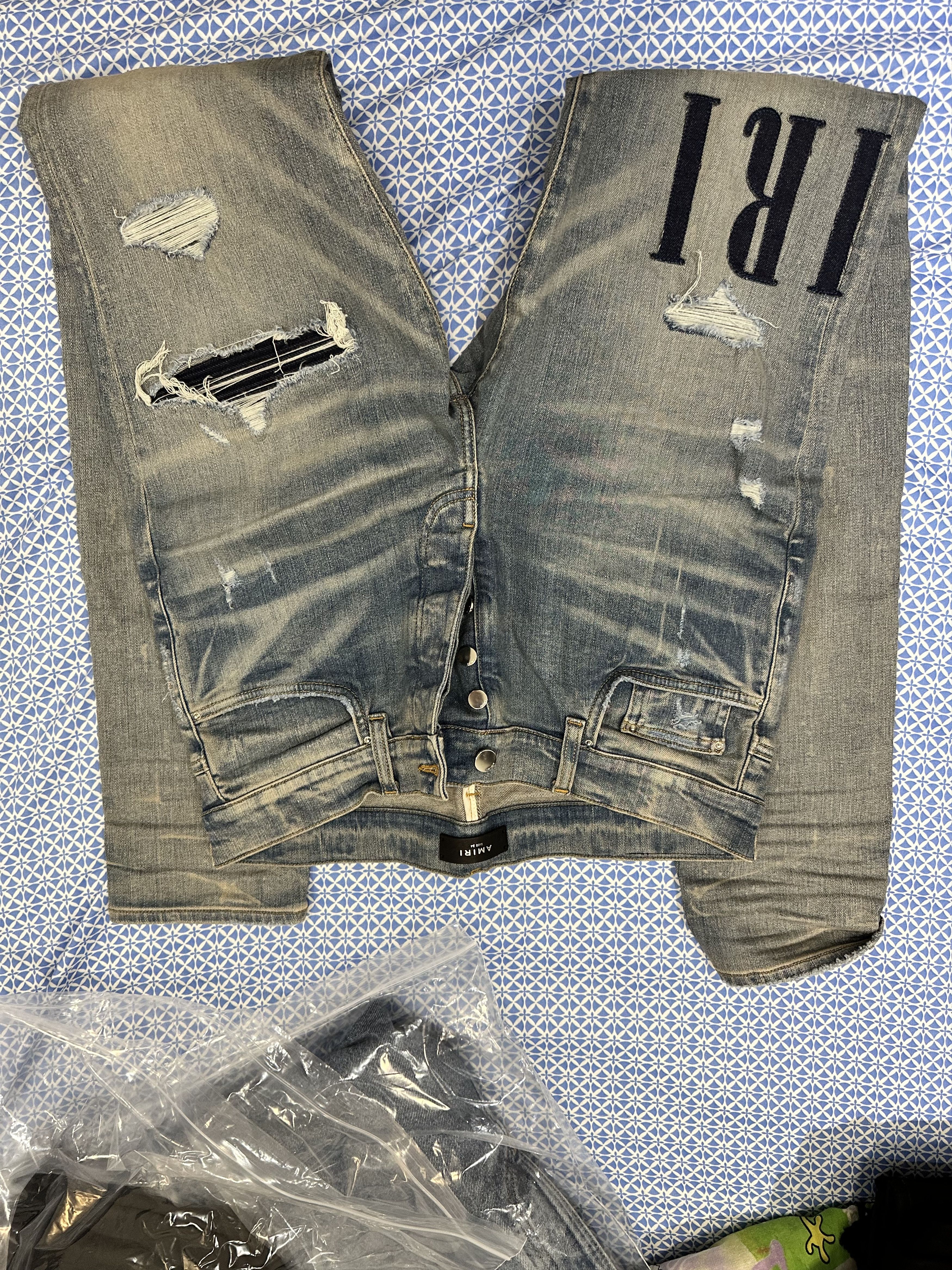 Amiri DENIM APPLIQUE LOGO JEAN - CLAY INDIGO Size US 34 / EU 50 - 6 Thumbnail