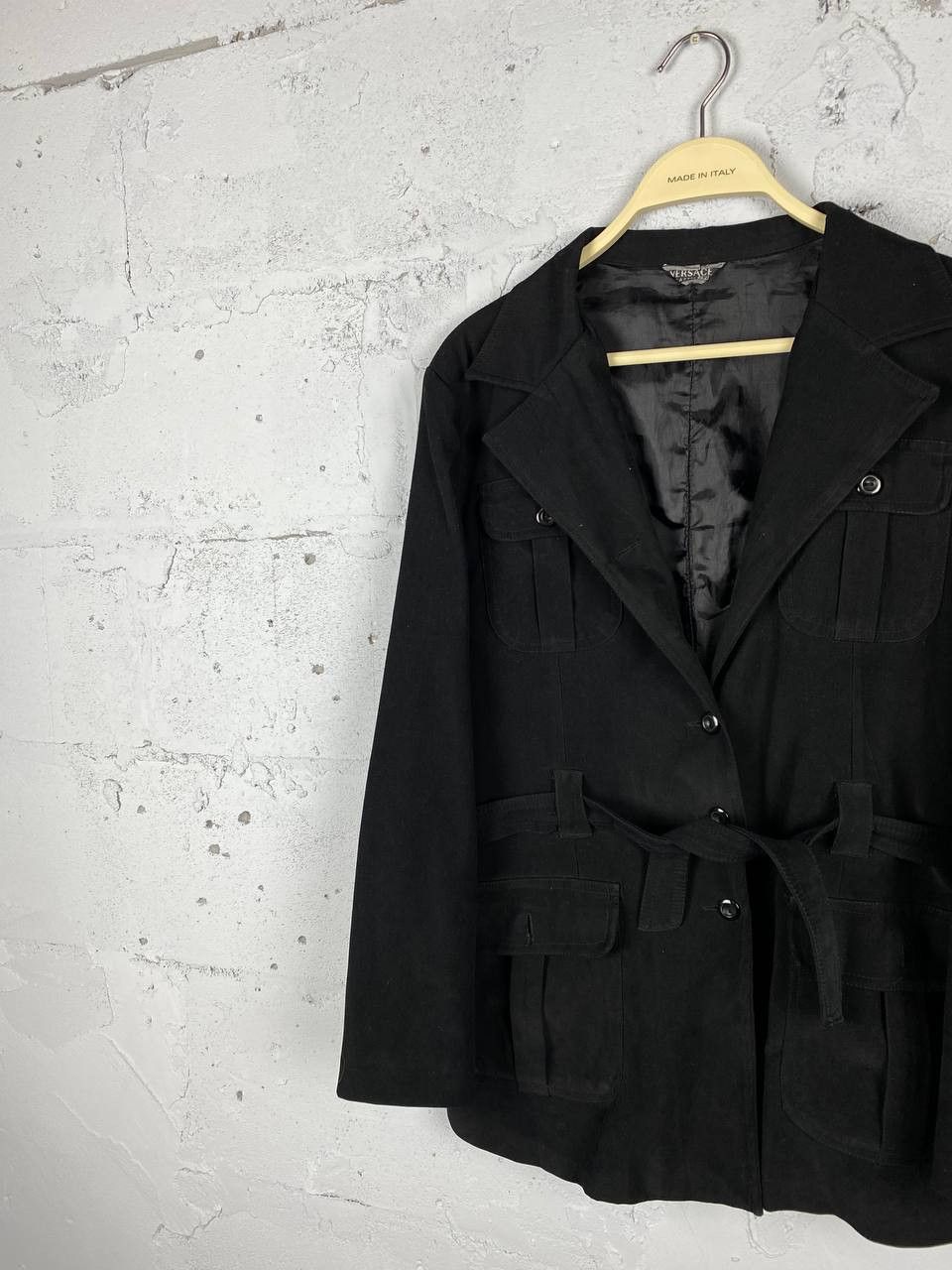 Versace × Versace Jeans Couture × Vintage Versace Pocket Belted Vintage Blazer Coat Size S / US 4 / IT 40 - 1 Thumbnail