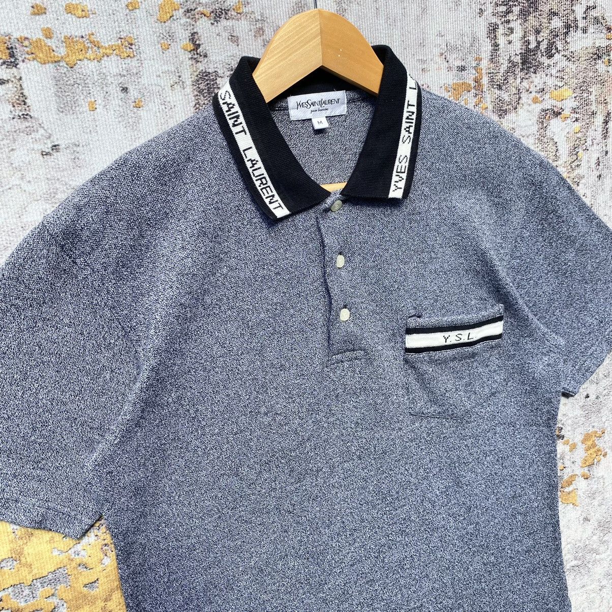 Vintage Vintage Yves Saint Lauren Polos Spellout YSL Luxury Brand Size US M / EU 48-50 / 2 - 4 Thumbnail