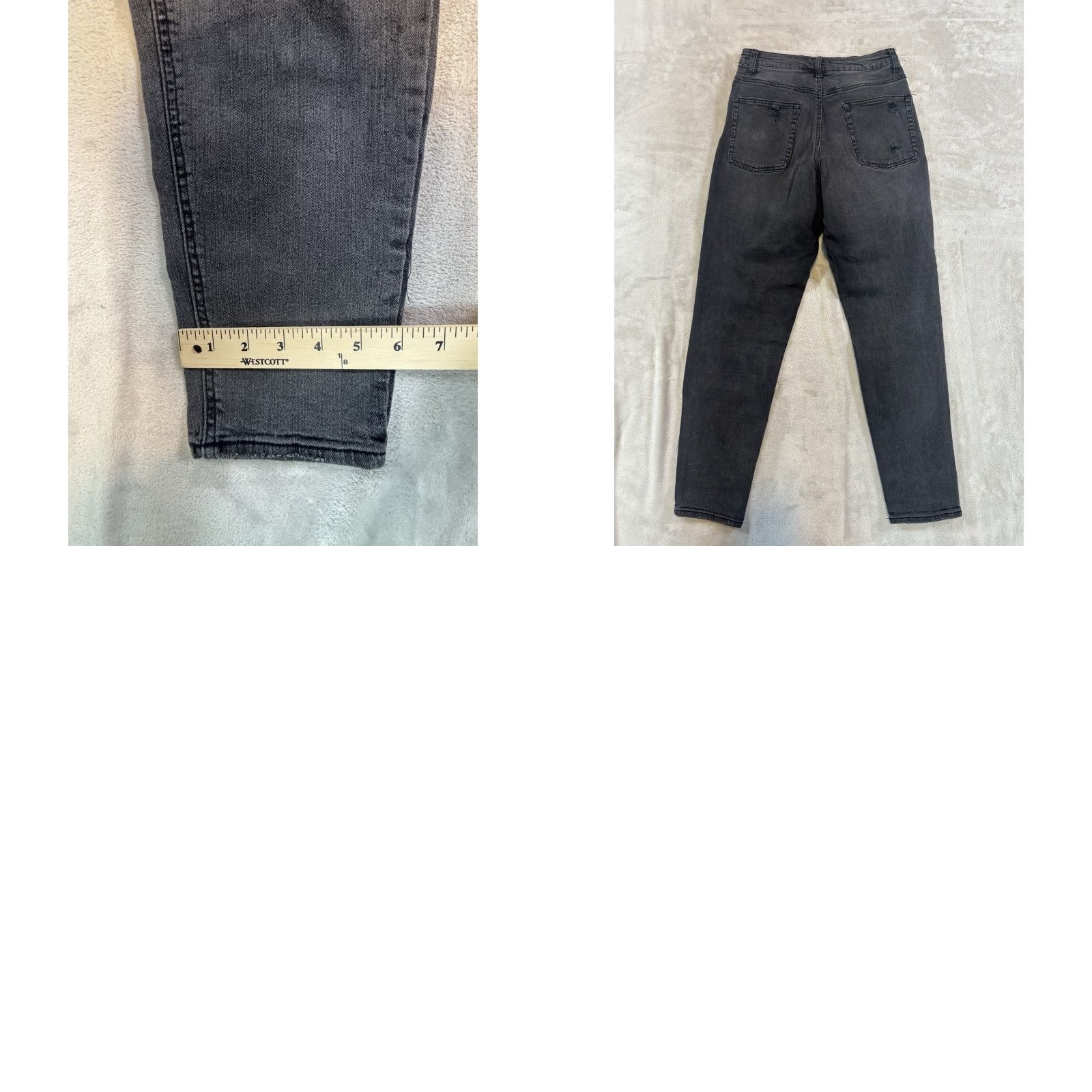 Vintage NO BO Women's High-Rise Black Denim Jeans Distressed Skinny Size 11 Size 32" / US 10 / IT 46 - 8 Thumbnail