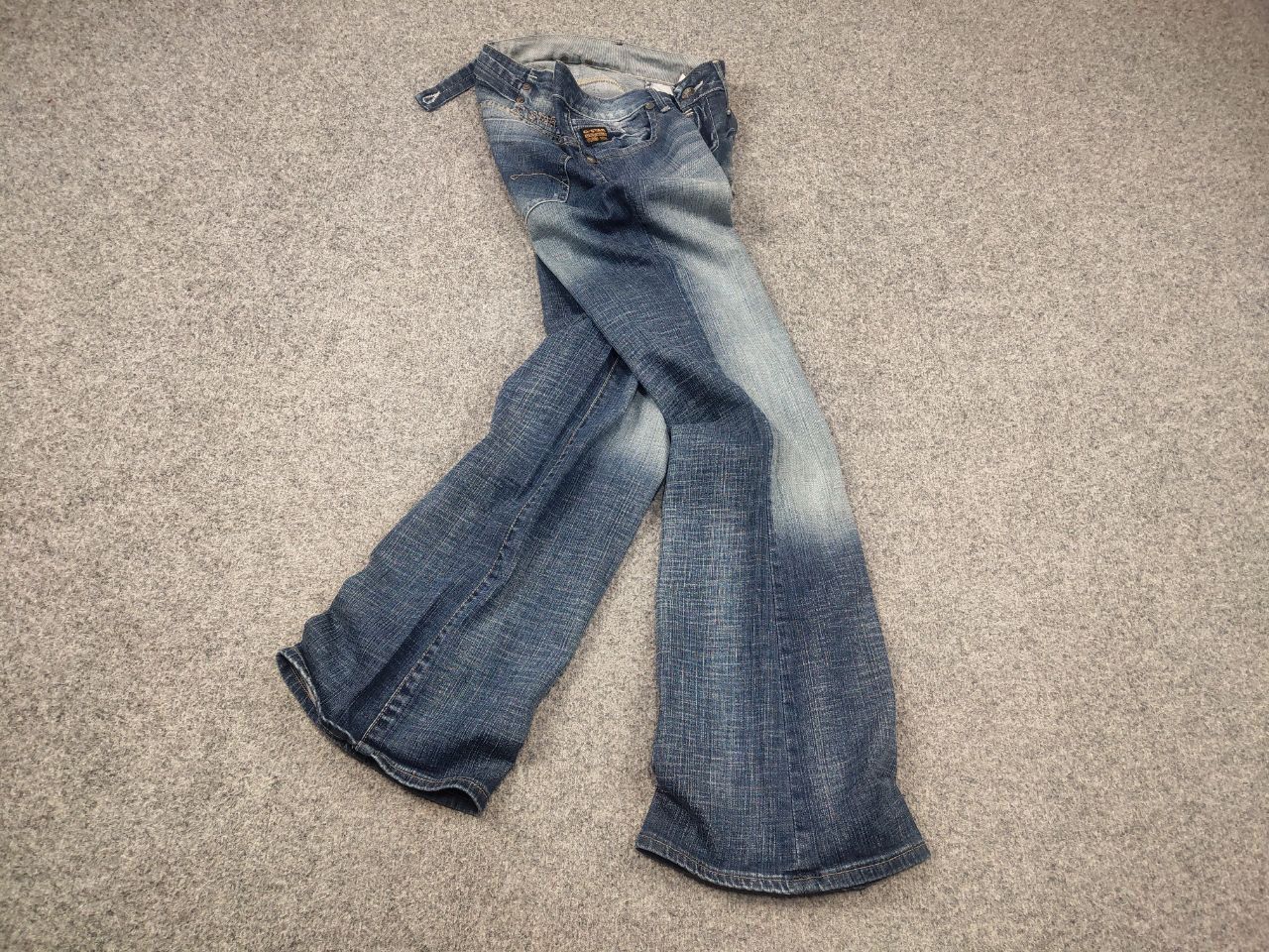 G-Star Vintage G Star Y2K Flared Jeans Low Rise Belt LBG Bootcut Size US 31 - 2 Thumbnail